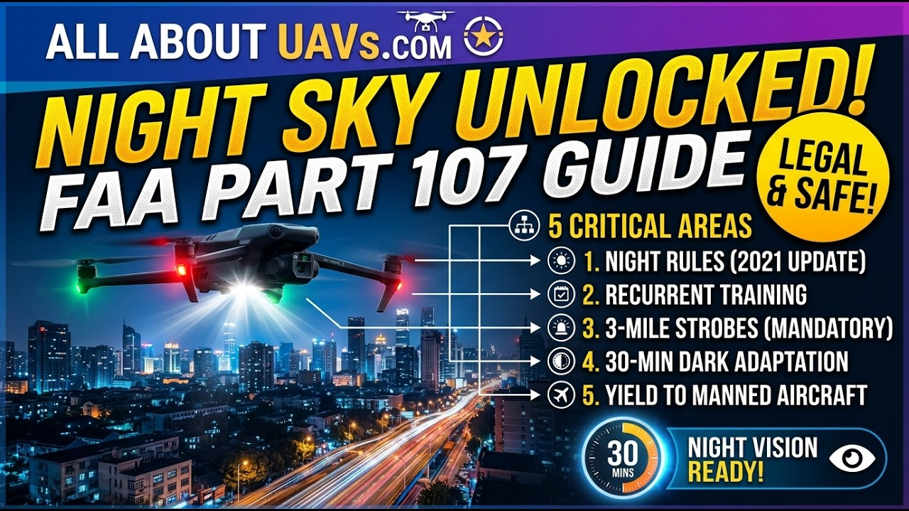 How to Fly a Drone at Night Under Part 107: Rules, Lights and Safety